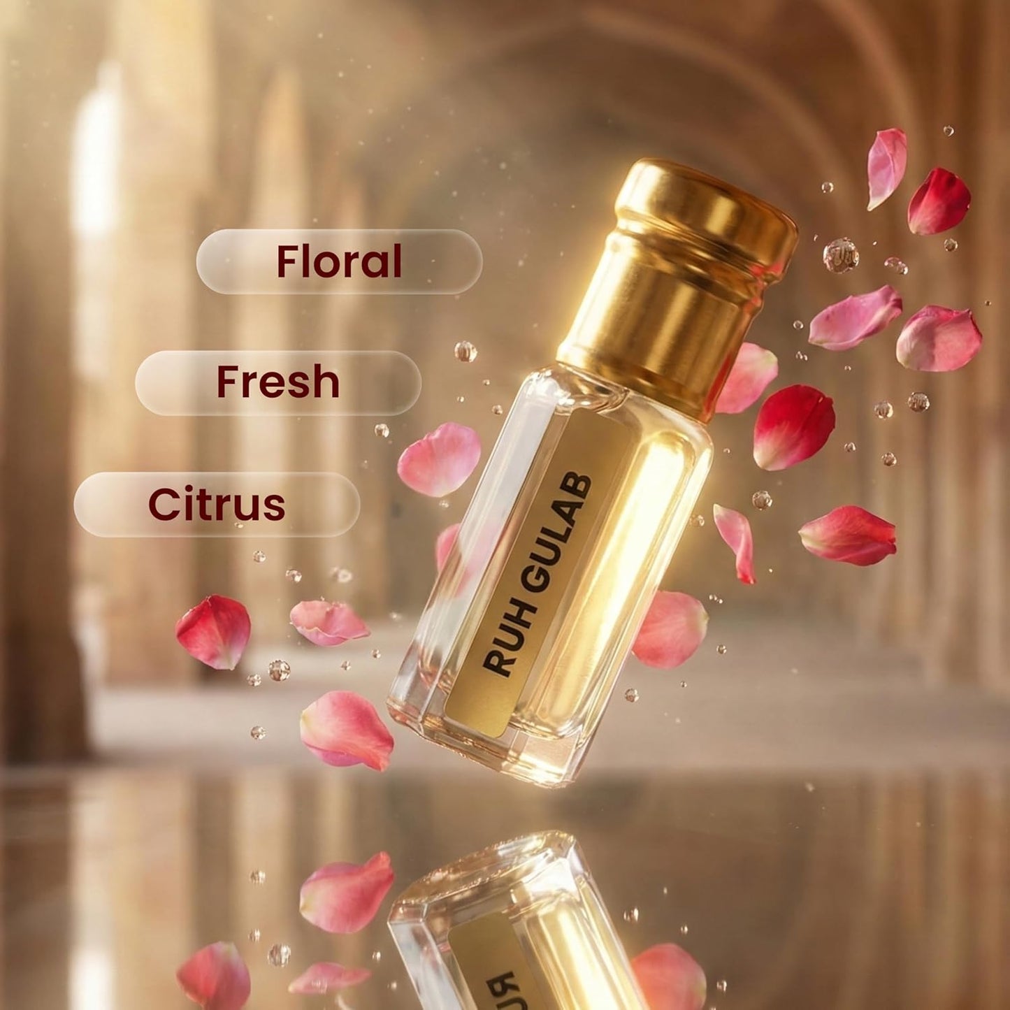 Abu Haami Ruh Gulab Rose Attar 3ml Roll-On